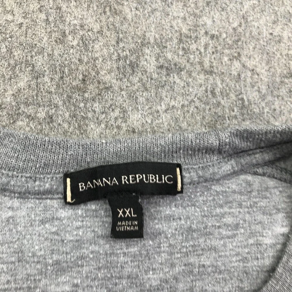 Banana Republic Sweater Mens 2XL Gray Knit Crewneck Pullover Solid Casual